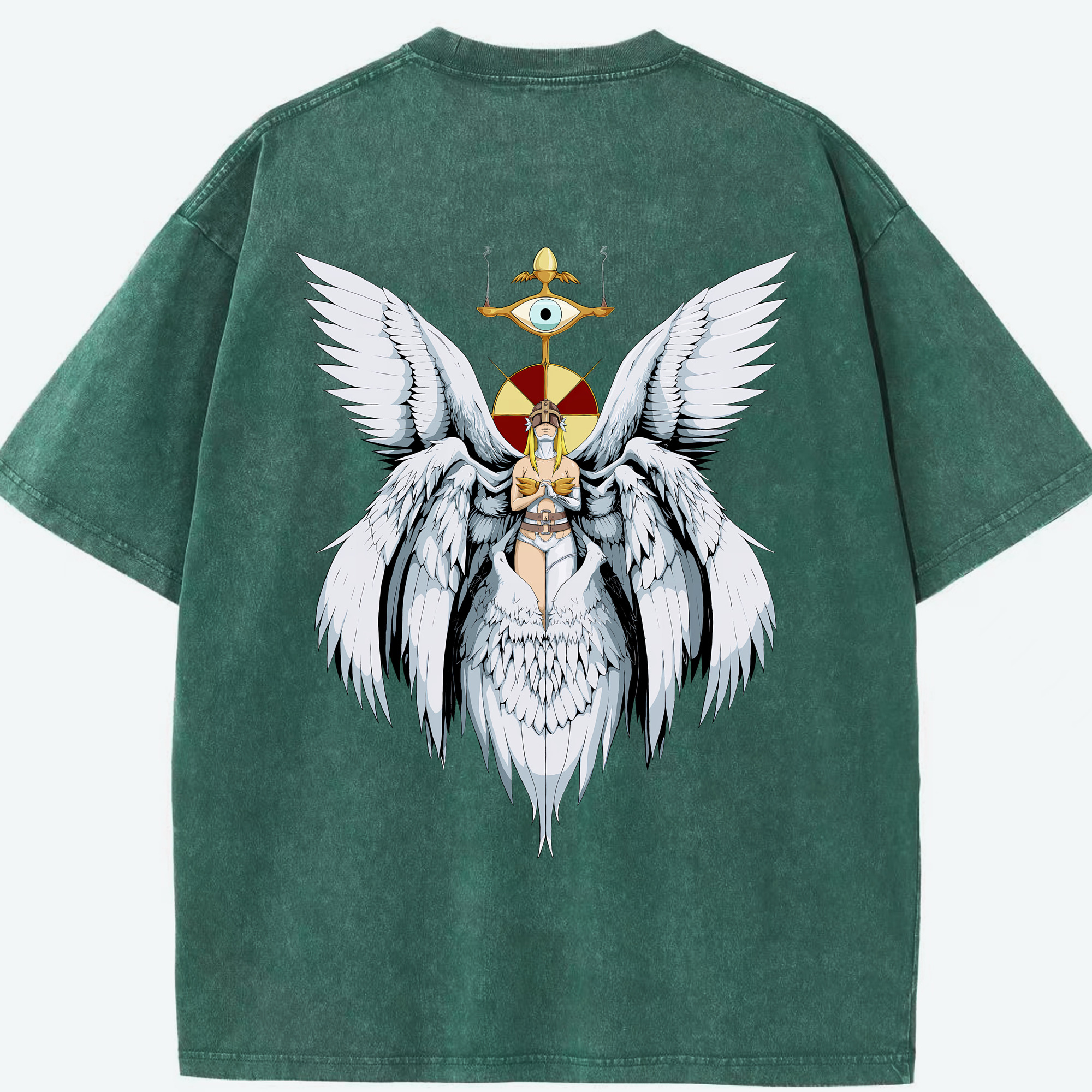 （画像用） Digimon デジタルモンスター/デジモン 綿100% ヴィンテージ風 半袖Tシャツ（背面プリント）